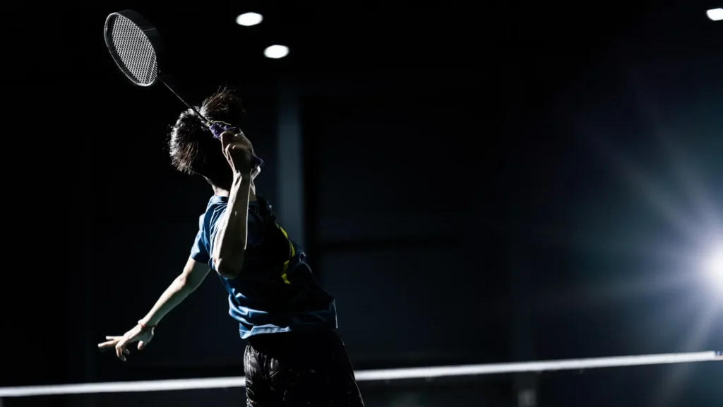 a men hitting smash