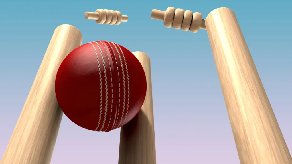 a ball hits to wicket