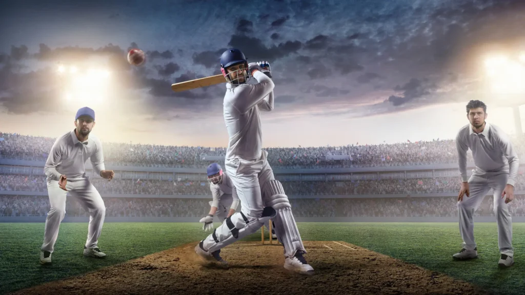 playing cricket