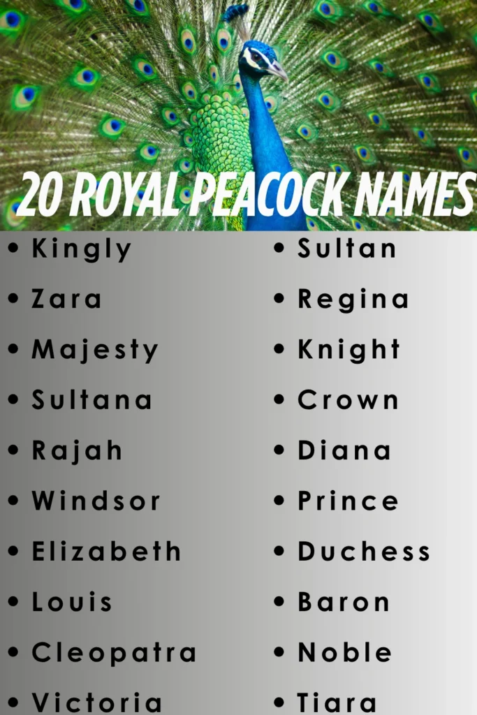 royal peacock names
